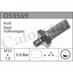 Öljynpainekytkin, Yläpuolella, audi,ford,porsche,seat,skoda,vw, 038919081B, 038919081P, 06A919081, 1100767, 1224914, 95560609110