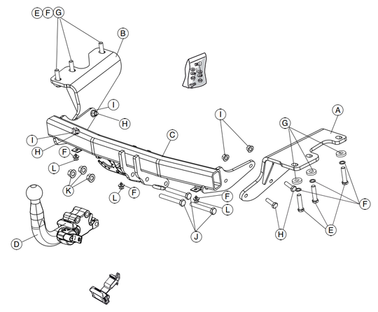 Vetokoukku BRINK 565800 Toyota Verso '09-12