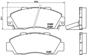 Jarrupalasarja, levyjarru, Etuakseli, acura,honda,rover, 06450S0AJ00, 06450S0KJ11, 06450S2HJ00, 06450S7S000, 06450S84G00, 06450S87A00, 4