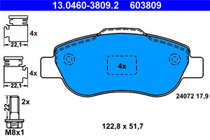 Jarrupalasarja, levyjarru, Etuakseli, fiat panda, panda skåp/halvkombi, 77362689, 77362691