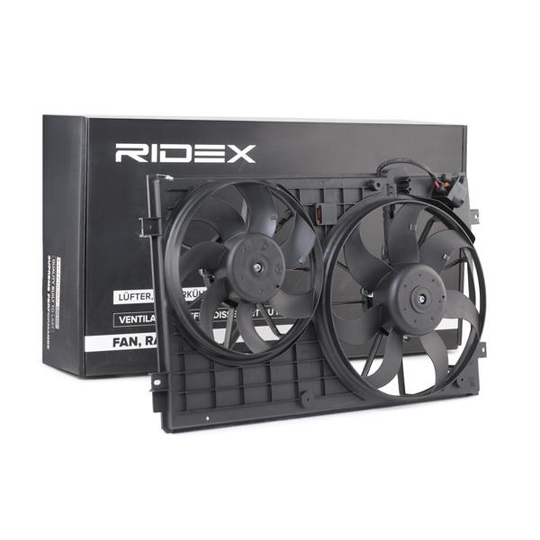 RIDEX Jäähdyttimen Tuuletin VW,AUDI,SKODA 508R0027 1K0121207BB,1K0121207T,1K0959455BC Tuuletin, Moottorin Jäähdytys 1K0959455CS,1K0959455CT,1K0959455P