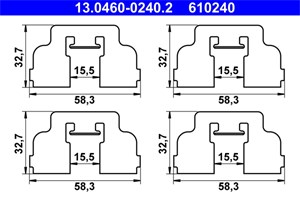 Tarvikesarja, jarrupala, Etuakseli, dacia logan, logan mcv, sandero, renault logan i, logan kombi i, sandero/stepway i, 41 02 789 57R