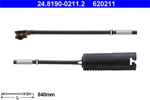 Kulumisenilmaisin, jarrupala, Taka-akseli, bmw 3 compact [e36], z3 coupé [e36], z3 roadster [e36], 34 35 1 182 533