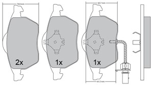 Jarrupalasarja, levyjarru, Etuakseli, ford galaxy i, seat alhambra, vw sharan, 1133445, 1143349, 1237132, 7M3 698 151, YM21-K021-AA