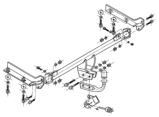 Vetokoukku STEINHOF STH-030 Honda Civic '95-01, Concerto '89-96