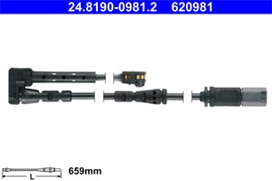 Kulumisenilmaisin, jarrupala, Etuakseli, vasen, mini mini, mini cabriolet, mini countryman, 34 35 6 799 735, 34 35 6 865 611, 34 35 6 88