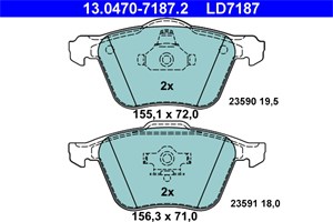 Jarrupalasarja, levyjarru, Etuakseli, volvo s60 i, s80 i, v70 ii, xc90 i, xc90 van i, 274285, 30793265
