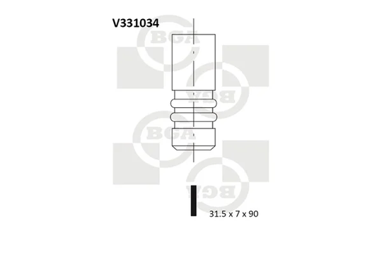 Pakoventtiili BGA V331034