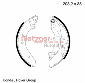 Jarrukenkäsarja, Taka-akseli, honda,mg,rover,triumph, 04431-JT3-E00, 04431-S74-E00, 04431-ST3-E00, 04431-ST3-E50, 06153-SP8-000, 43011-S