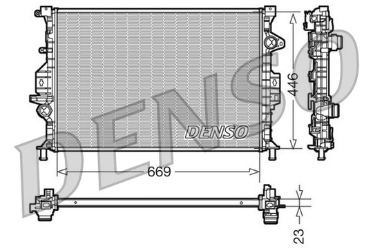 Jäähdytin,moottorin jäähdytys DENSO DRM10077
