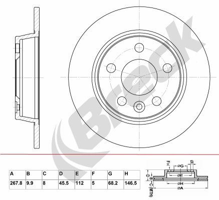 Jarrulevy BRECK BR 014 SA100