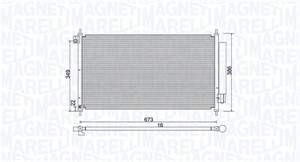 Kondensaattori, ilmastointilaite, honda civic sedan ix, 80110TR0A01, 80110-TR0-A01