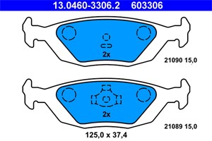 Jarrupalasarja, levyjarru, Taka-akseli, saab 900 i, 900 cabriolet i, 900 combi coupe i, 9000, 9000 halvkombi, volvo 440, 460, 480, 33425
