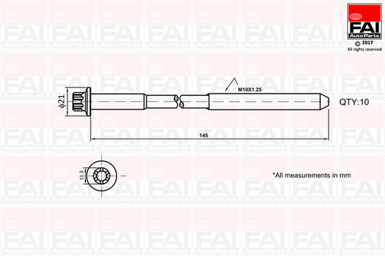 Sylinterikannen pulttisarja FAI AutoParts B1140