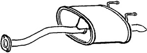 Takaäänenvaimentaja, Takana, honda jazz ii, 18030-SAA000, 18030-SAA010