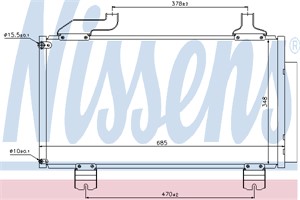 Kondensaattori, ilmastointilaite, honda accord viii, accord kombi viii, accord sedan ix, 80100-TL1-G01, 80100-TL2-A01
