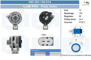 Laturi, ford galaxy ii, mondeo iv, mondeo sedan iv, mondeo turnier iv, mondeo van iv, s-max, volvo s80 ii, v70 iii, 1458640, 1791840, 20