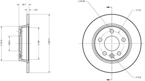 Jarrulevy, Taka-akseli, ford galaxy i, seat alhambra, vw sharan, 1001094, 1023605, 1045995, 1137985, 1526694, 5VWX2A315AD, 7295020, 7M06