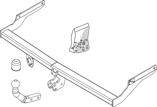 Vetokoukku BRINK 406900 Peugeot 206+ '09-, Hatchback '98-08