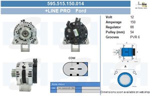 Laturi, ford fiesta vi, fiesta van vi, galaxy ii, s-max, 1376501, 1387927, 1506300, 6G9N10300XA, 6G9N10300XB, 6G9N10300XC