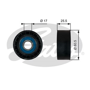 Ohjainrulla, moniurahihna, ford, 5132507, 5132713, 9C9Q19A216CB, 9G9Q-19A216-CB, 9G9Q-6C344-AB