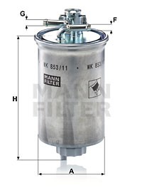 Polttoainesuodatin, ford galaxy i, galaxy mk van i, seat alhambra, alhambra van, vw sharan, sharan van, 1120 224, 1131 927, 7M0 127 401