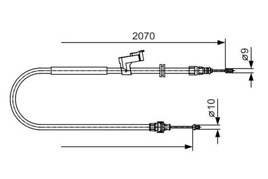 Käsijarruvaijeri BOSCH 1 987 482 133