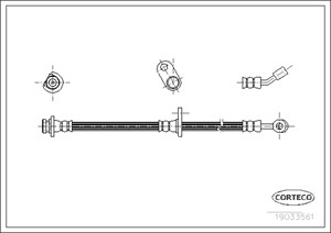 Jarruletku, Taka-akseli, Takana, Vasen, honda accord vii, 01468SEAE00