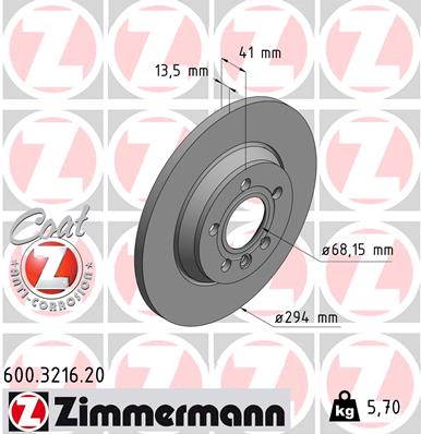 Jarrulevy ZIMMERMANN 600.3216.20