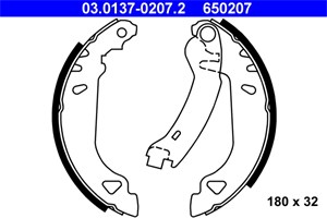 Jarrukenkäsarja, Taka-akseli, fiat punto, punto cabriolet, punto van, tempra, tipo, lancia dedra, dedra sw, delta ii, y, 5888433, 589050