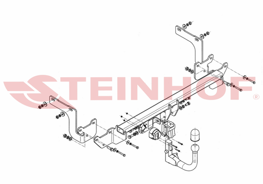 Vetokoukku STEINHOF STC-050 Citroen C4 Picasso, Grand Picasso '13-