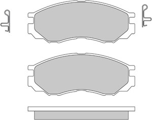 Jarrupalasarja, levyjarru, Etuakseli, chrysler,honda,hyundai,mitsubishi,proton, MB389538, MB389541, MB699174, MB699266, MB699702, MB8583