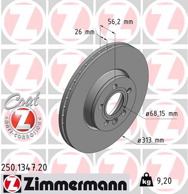 Jarrulevy ZIMMERMANN 250.1347.20