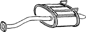 Takaäänenvaimentaja, Takana, honda civic hatchback vii, 18030-S5SE00, 18030-S5SE10, 18030-S6DE00