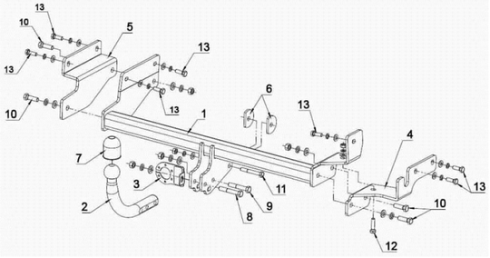 Vetokoukku AUTOHAK R 34 Fiat Panda '03-12