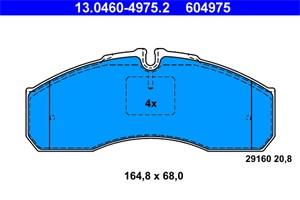 Jarrupalasarja, levyjarru, Etuakseli, mercedes-benz sprinter 5-t flak/chassi [b905], sprinter tipp [b905], 003 420 46 20, A 003 420 46 2