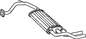 Takaäänenvaimentaja, Takana, honda civic hatchback iv, civic sedan iv, crx ii, 18307-SH3G43, 18307-SH3J44, 18307-SH3J45