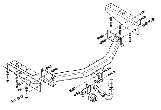 Vetokoukku STEINHOF STJ-054 Jeep Cherokee '08-, Dodge Nitro '06-12