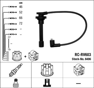 Sytytysjohtosarja, honda,rover, 32722-P03-000, GHT255