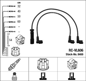 Sytytysjohtosarja, honda accord iv, volvo 240, 240 kombi, 740, 740 kombi, 940, 940 ii, 940 kombi, 940 kombi ii, 1655952, 2714 83-0, 3531
