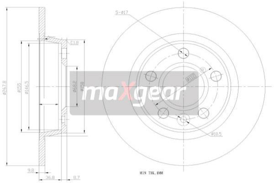 Jarrulevy MAXGEAR 19-0776MAX