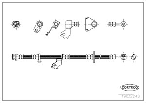 Jarruletku, Etuakseli, vasen, Oikea, Vasen, honda,mg,rover, 46411ST3E01, 46411ST3E02, GBH90281, SHB100920